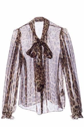 Silk top with tie fastening, zdjęcie 1 Silk top with tie fastening od Dolce & Gabbana